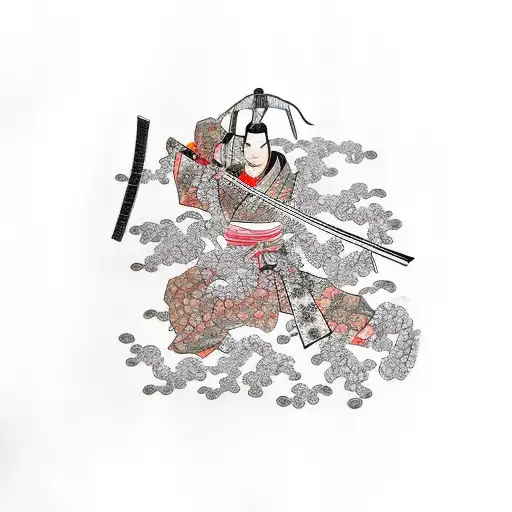 Samurai Under Sakura Withswords