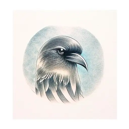 Crow With A Sword In Its Beak