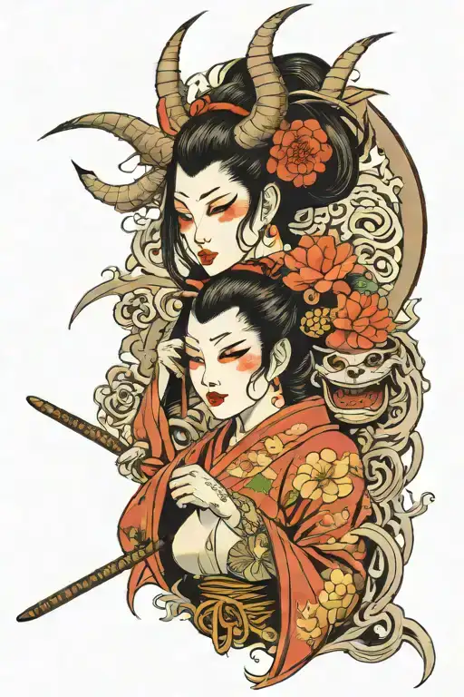 Demon And Geisha