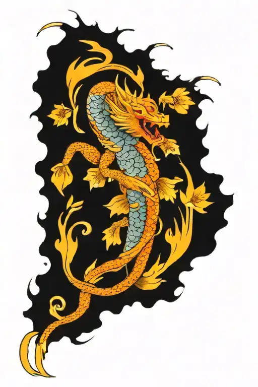 Dragon And Koi Fish