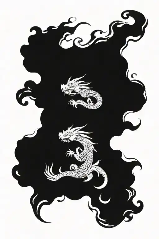 Dragon With Koi Fish