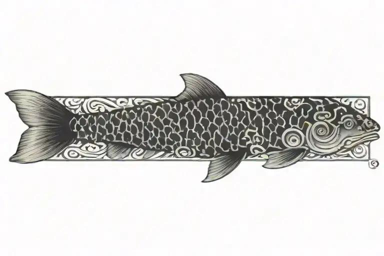 Tribal Patterns Koi Fish