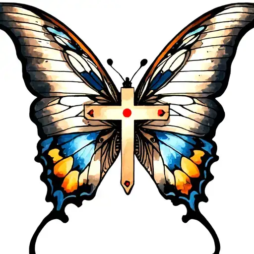 Jesus Cross Butterfly