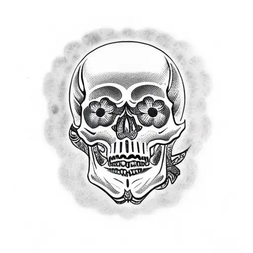 Skull With Bones Across