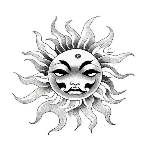 Sun And Natural Flowers