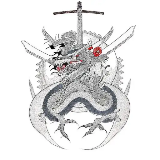 Samurai With Dragon