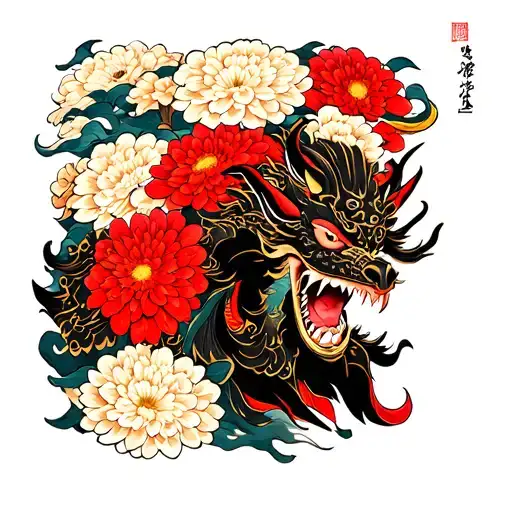 Chrysanthemums Demon Samurai