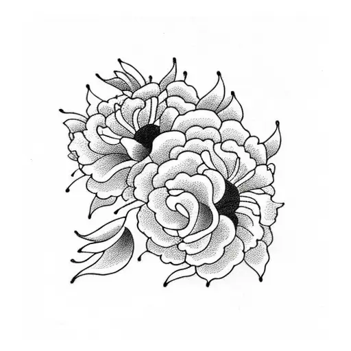 Black With Bright Flowers