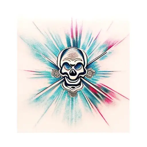 Skull Flames Death Gothic