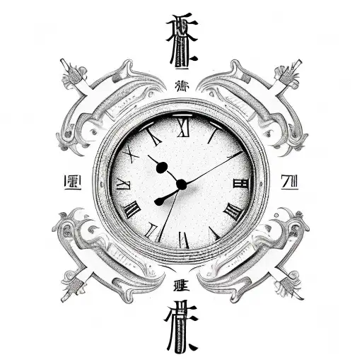 Clock With Date And Time In Roman Numerals