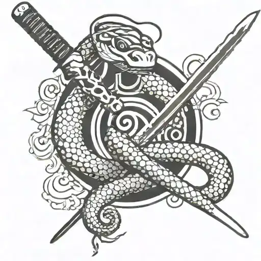 Snake And Katana Sword