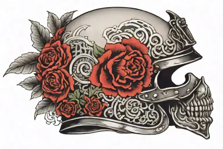 Military Helmet Adorned