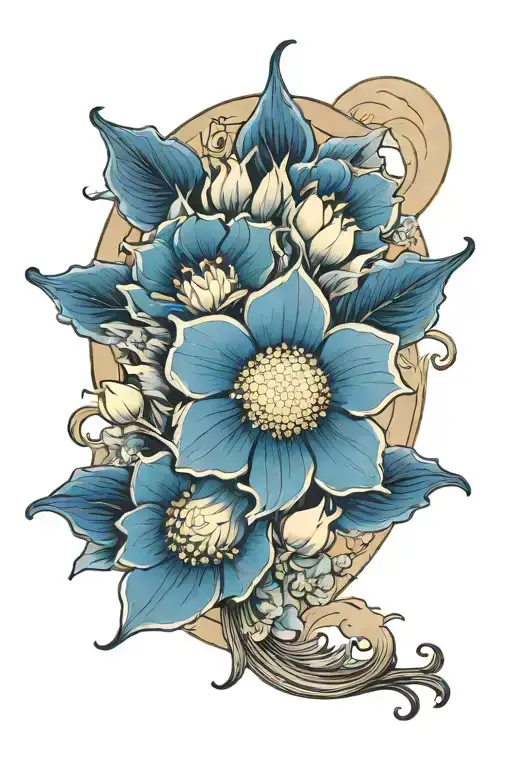 Frame Moon Flower Blooming