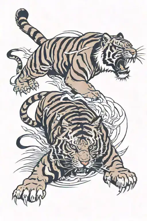 Tiger Lightening Bolt