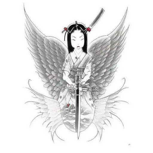 Aggressive Angel With A Sword