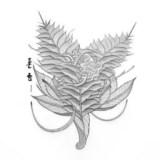 Illimited Line Elongated Plant Leaves