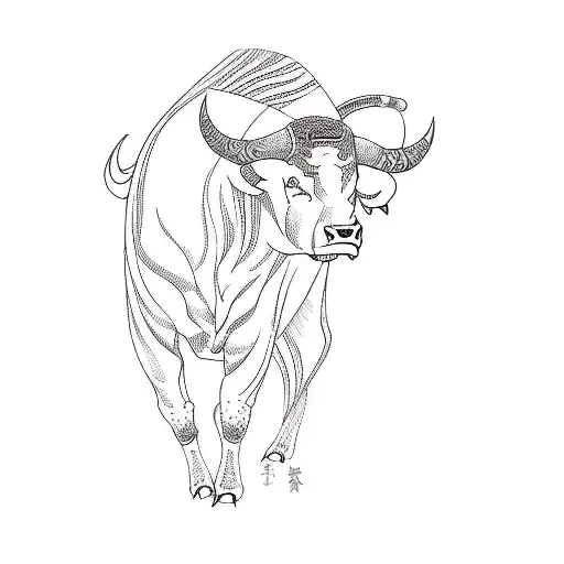 A Bull Majestic And Beautiful