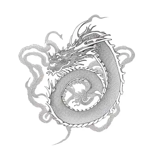 Dragon Traditional Anime Women Face