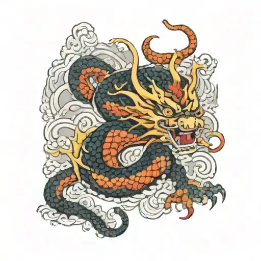 Japanese Dragon Wrapped