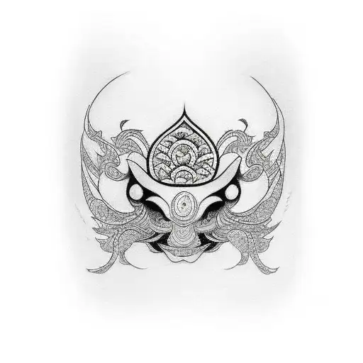 Minimalistic Black And White Tribal Taurus