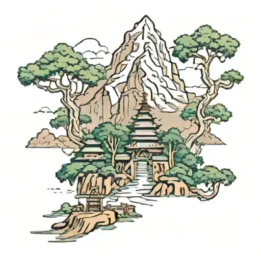 Expedition Everest Mountain Disney Ride With African Trees Covering The Base