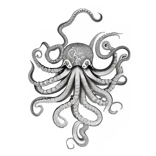 Octopus Sleeve With Clowds