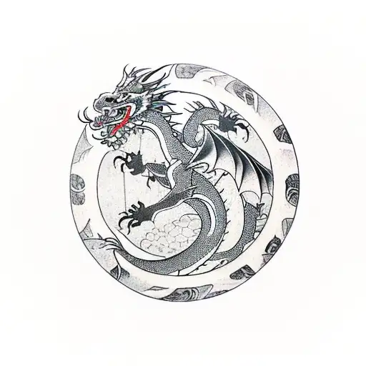 Dragon With A Compass