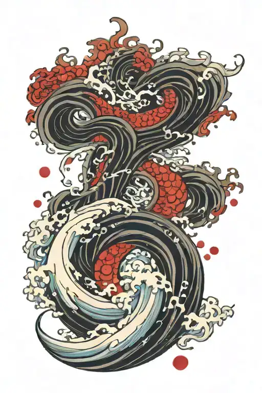 Packed Swirl Red And Black