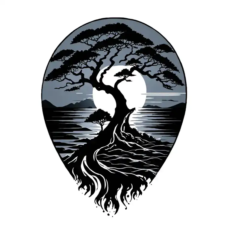 Cross Family Tree Sunrise