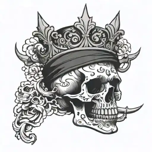 Skull Wearing A Crown