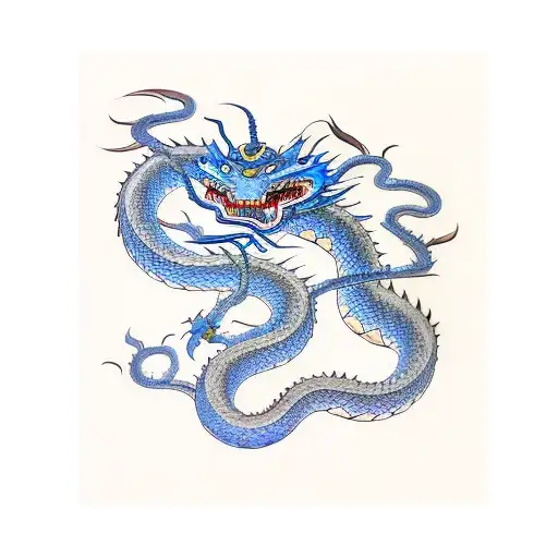 Dragon Snake With Katanas