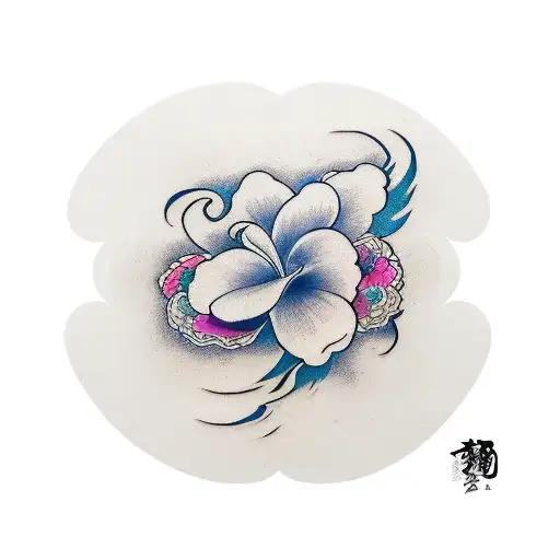 Sleeve With Cloud And Petal Design