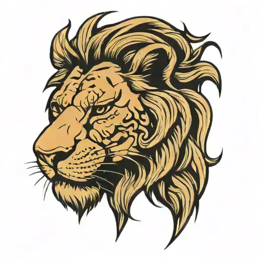 Minimalistic Lion Head
