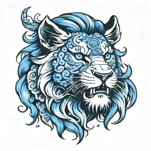Lion Blue Eyes