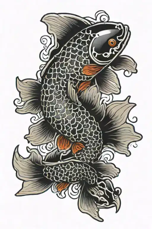 Pez Koi Fish Swimming
