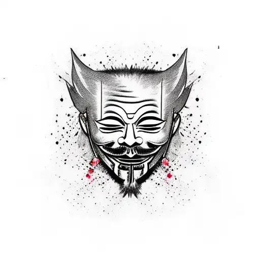 Ichigo Hollow Mask Mixed With Guy Fawkes Mask
