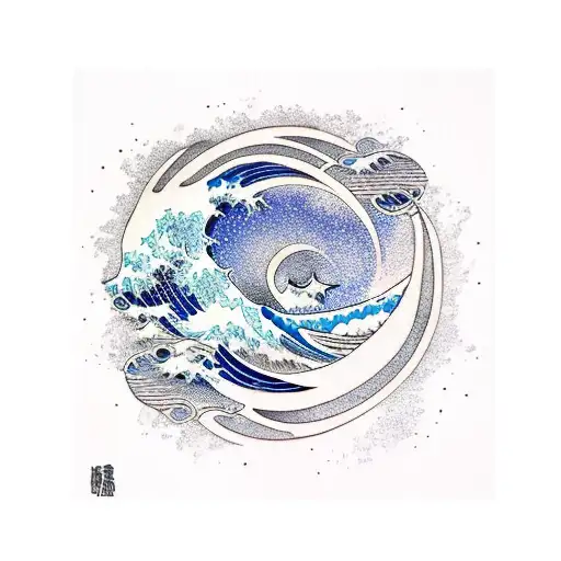 Ocean Wave With Star