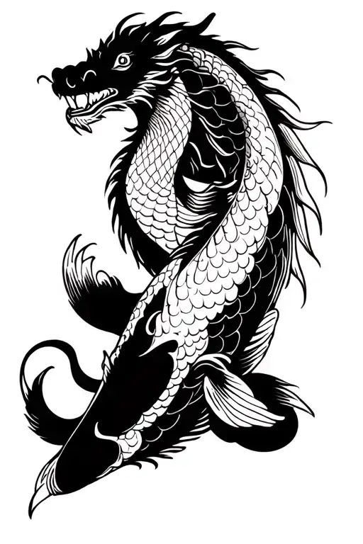 Koi And Dragon