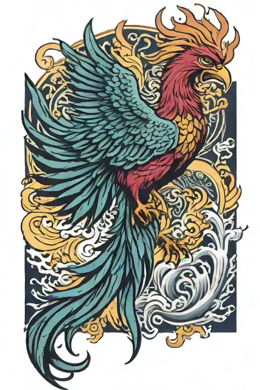 Phoenix With Lightening