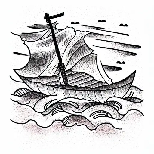 Stoicism And Boat In Storm