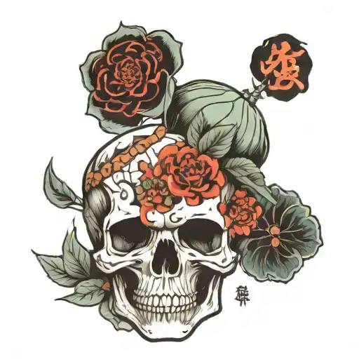 Skull Mixed With Campus