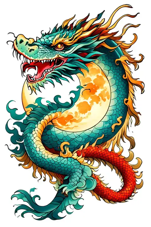 Dragon Moon Cloud Smoke