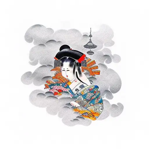 Geisha Cloud Background