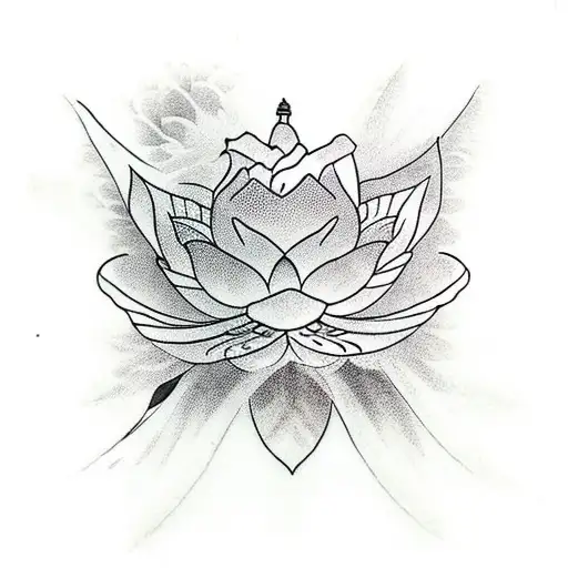 Lotus Flower Pierced By A Dagger
