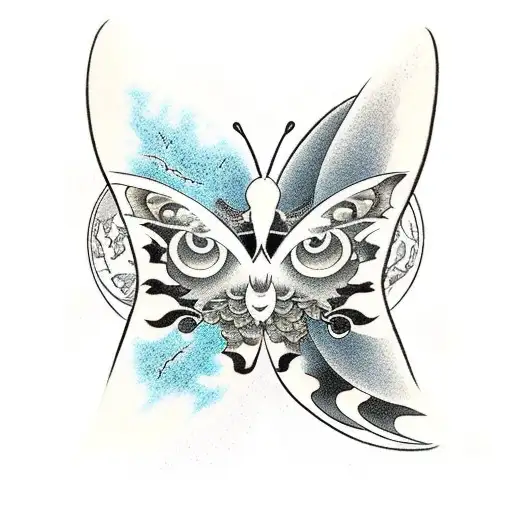 Edgey Inky Butterfly Ominous Moon