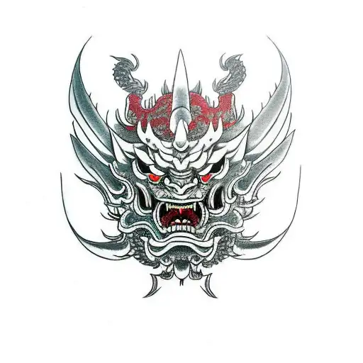 Oni Mask On A Dragon