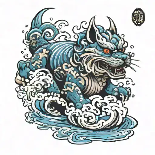 Water Themed Fu Dog