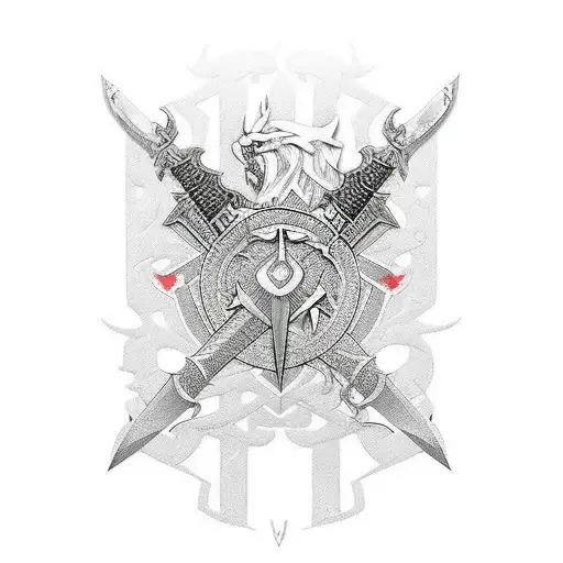 Witcher Silver Sword With Witcher Medallion