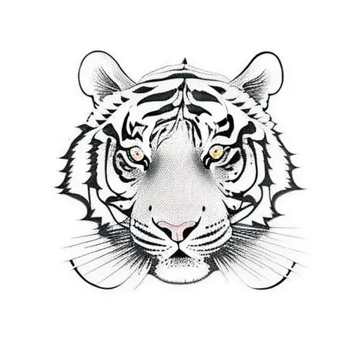 A Tiger Surrounded By Lightning