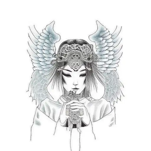 Angel Woman Long Sleeve